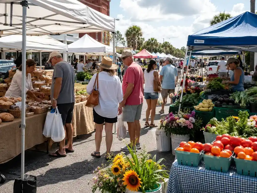 New Smyrna Beach Farmers Market on Canal Street