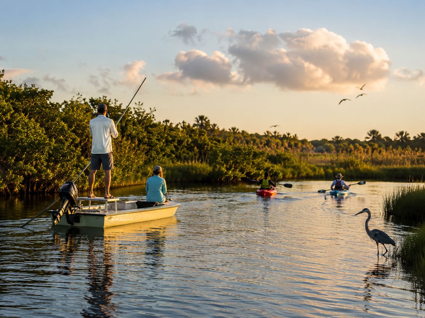 Indian River Lagoon water life scene